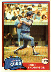 1981 Topps Baseball Cards      395     Scot Thompson